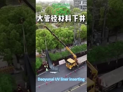 Faserverstärkte UV-CIPP-Behälter, die an Ort und Stelle gehärtet werden